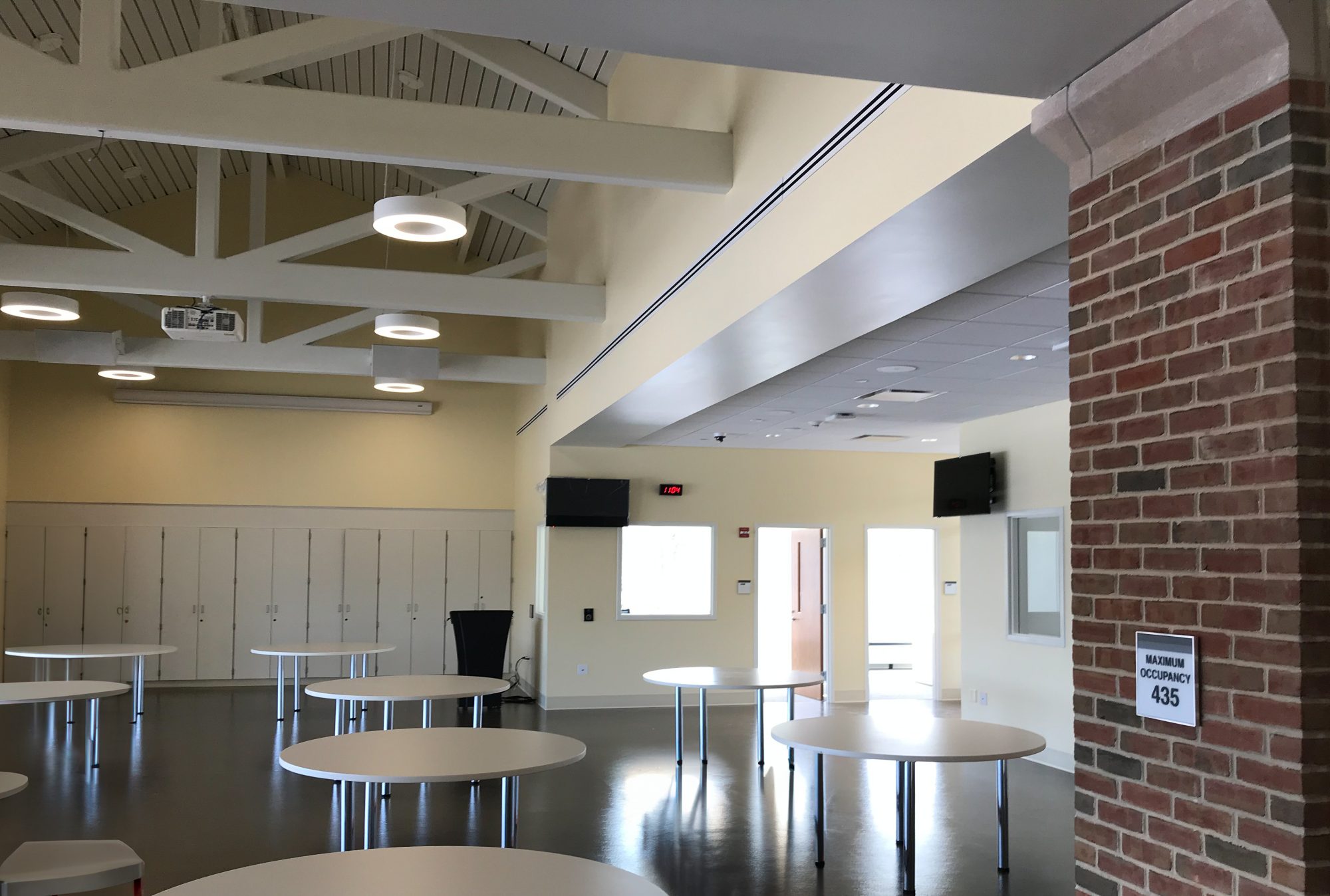 power and lighting installed in finished room